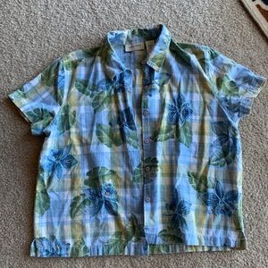 Vintage lemon grass button down shirt